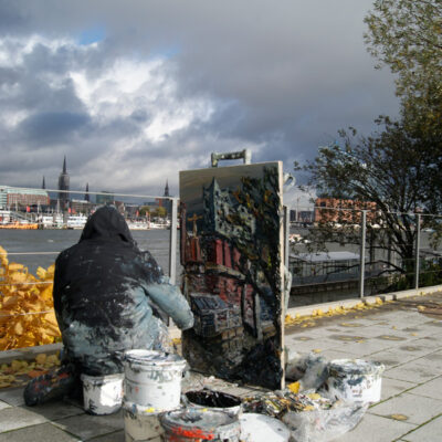 Christopher Lehmpfuhl malt die Elbphilharmonie