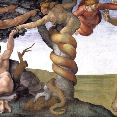 Adam und Eva, Gemälde von Michelangelo in der Sixtinischen Kepelle