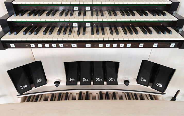 Spieltisch der Orgel in St. Martin, Kassel © Stefan Korte/Galerie Neu, Berlin