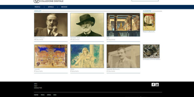 Hompage der Collezione Digitale