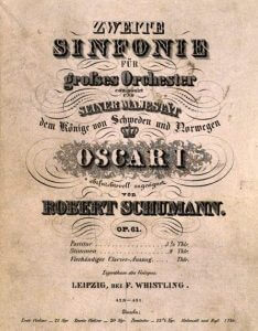 Robert Schumann: Sinfonie Nr. 2, Deckblatt der Erstausgabe