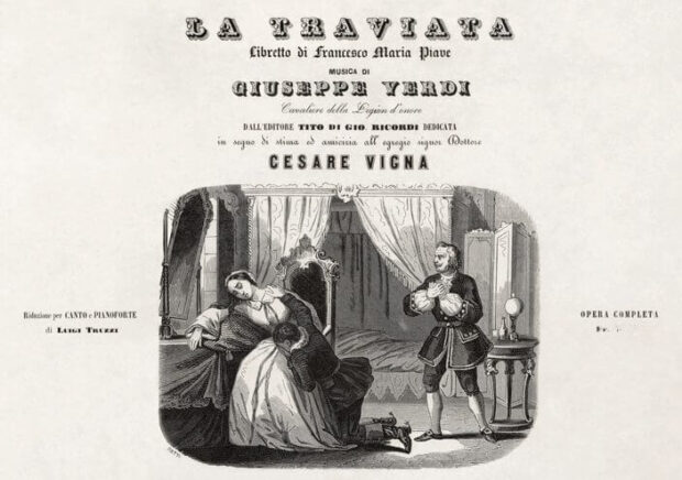 La Traviata, Titelblatt des Klavierauszugs