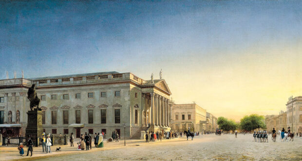 Opernhaus Berlin, 1852. Gemälde von Eduard Gaertner