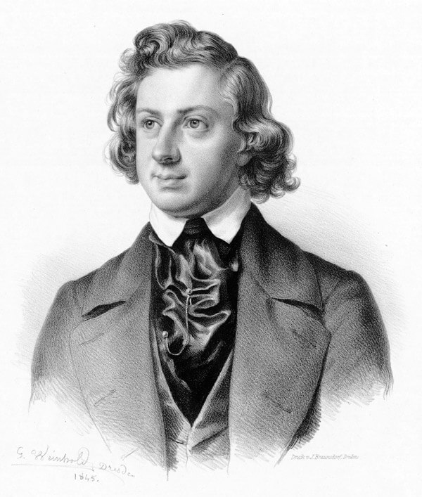 Niels Gade. Zeichnung von Georg Weinhold, 1845