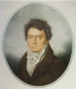Ludwig van Beethoven, 1814. Stich von Louis René Letronne