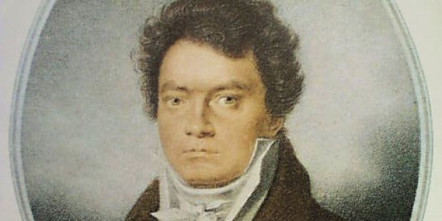 Ludwig van Beethoven, 1814. Stich von Louis René Letronne
