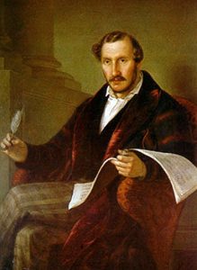 Gaetano Donizetti. Gemälde von Giuseppe Rillosi