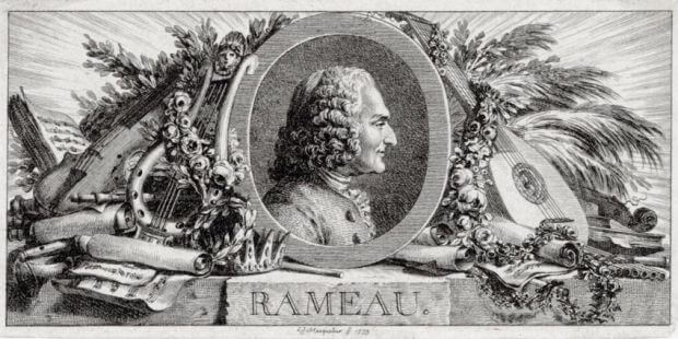 Jean-Philippe Rameau. Stich von Louis Joseph Masquelier, 1779