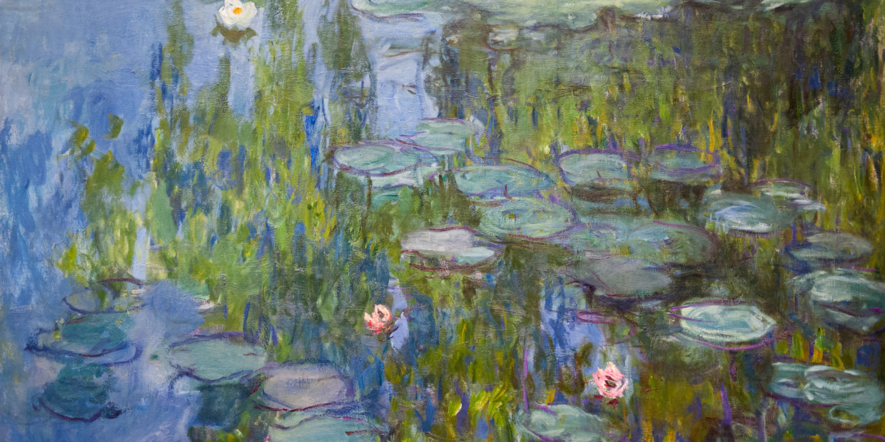 Seerosen (Nymphéas). Gemälde von Claude Monet, 1915