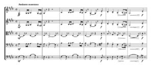 Pjotr Iljitsch Tschaikowsky: Sinfonie Nr. 5. Thema des Finales, hier in den Streichinstrumenten