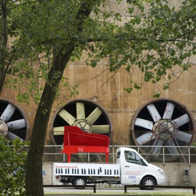 Klavier-Festival Ruhr. Das rollende Markenzeichen, der rote Flügel