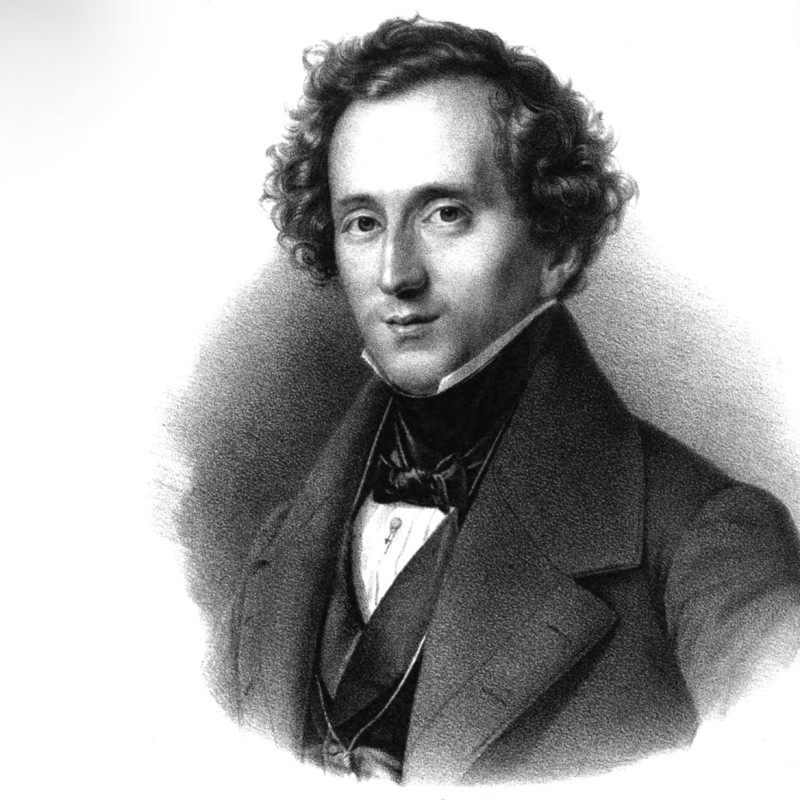 Felix Mendelssohn-Bartholdy, 1837. Lithografie nach einem Gemälde von Theodor Hildebrandt