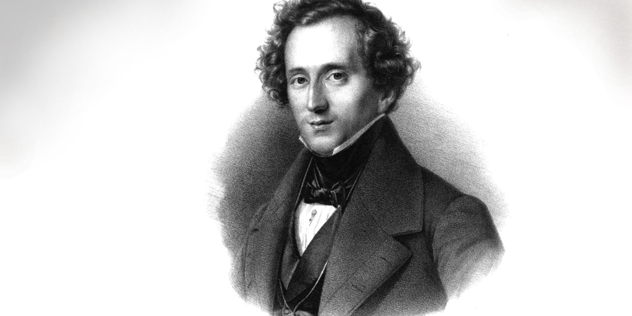 Felix Mendelssohn-Bartholdy, 1837. Lithografie nach einem Gemälde von Theodor Hildebrandt
