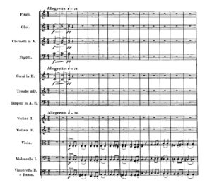 Beethoven: Sinfonie Nr. 7, Beginn des 2. Satzes