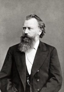Johannes Brahms, Fotografie von Fritz Luckhardt, 1885