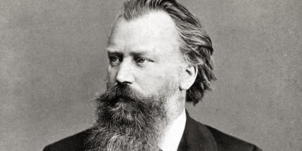 Johannes Brahms, Fotografie von Fritz Luckhardt, 1885