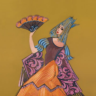 Kostümentwurf zu "Carmen" von Fyodor Fedorovsky, ca. 1970