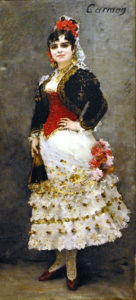 Célestine Galli-Marié als "Carmen". Gemälde von Prosper Mérimée
