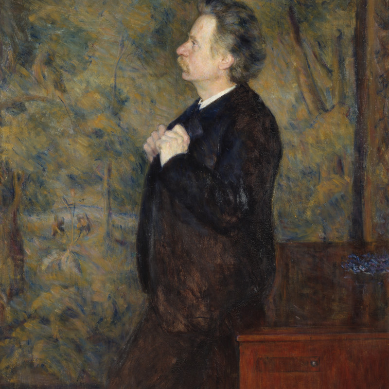 Edvard Grieg. Gemälde von Erik Werenskiold, 1892