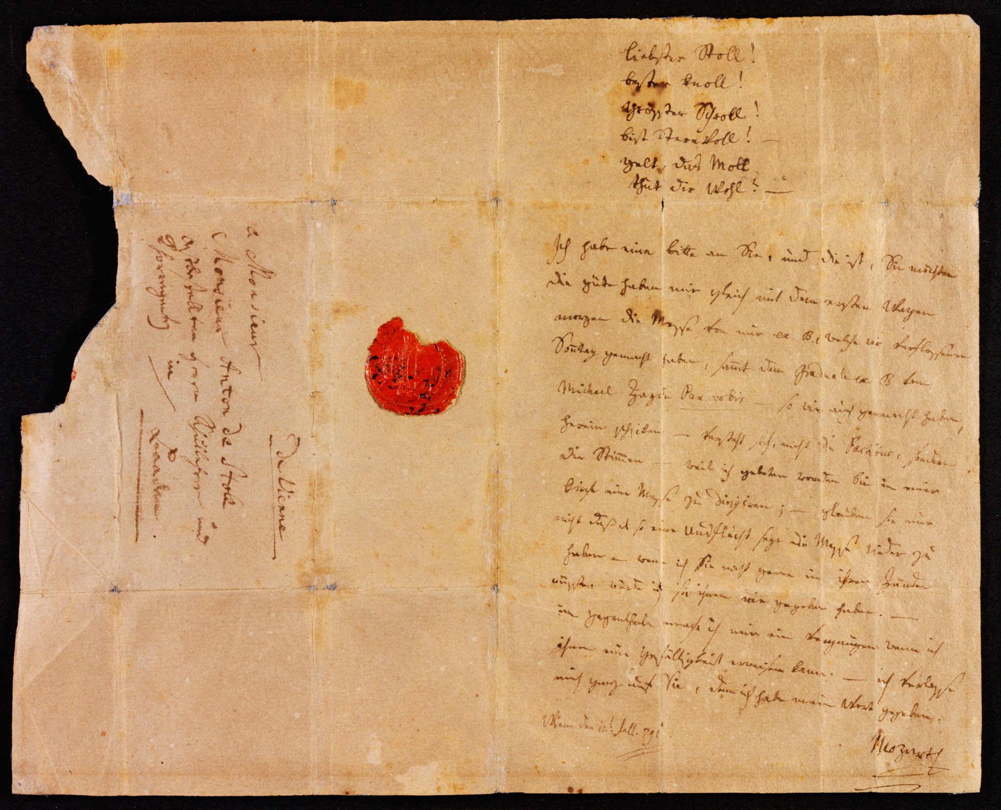 Verschollener Mozart-Brief präsentiert