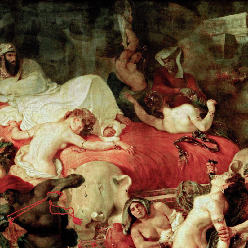 Der Tod von Sardanapal. Gemälde von Eugène Delacroix, 1827