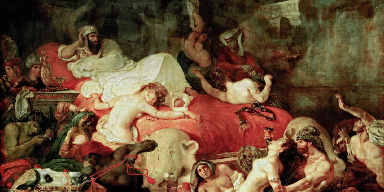 Der Tod von Sardanapal. Gemälde von Eugène Delacroix, 1827