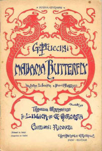 Giacomo Puccini: Madama Butterfly. Deckblatt des Librettos, Ricordi-Verlag 1904