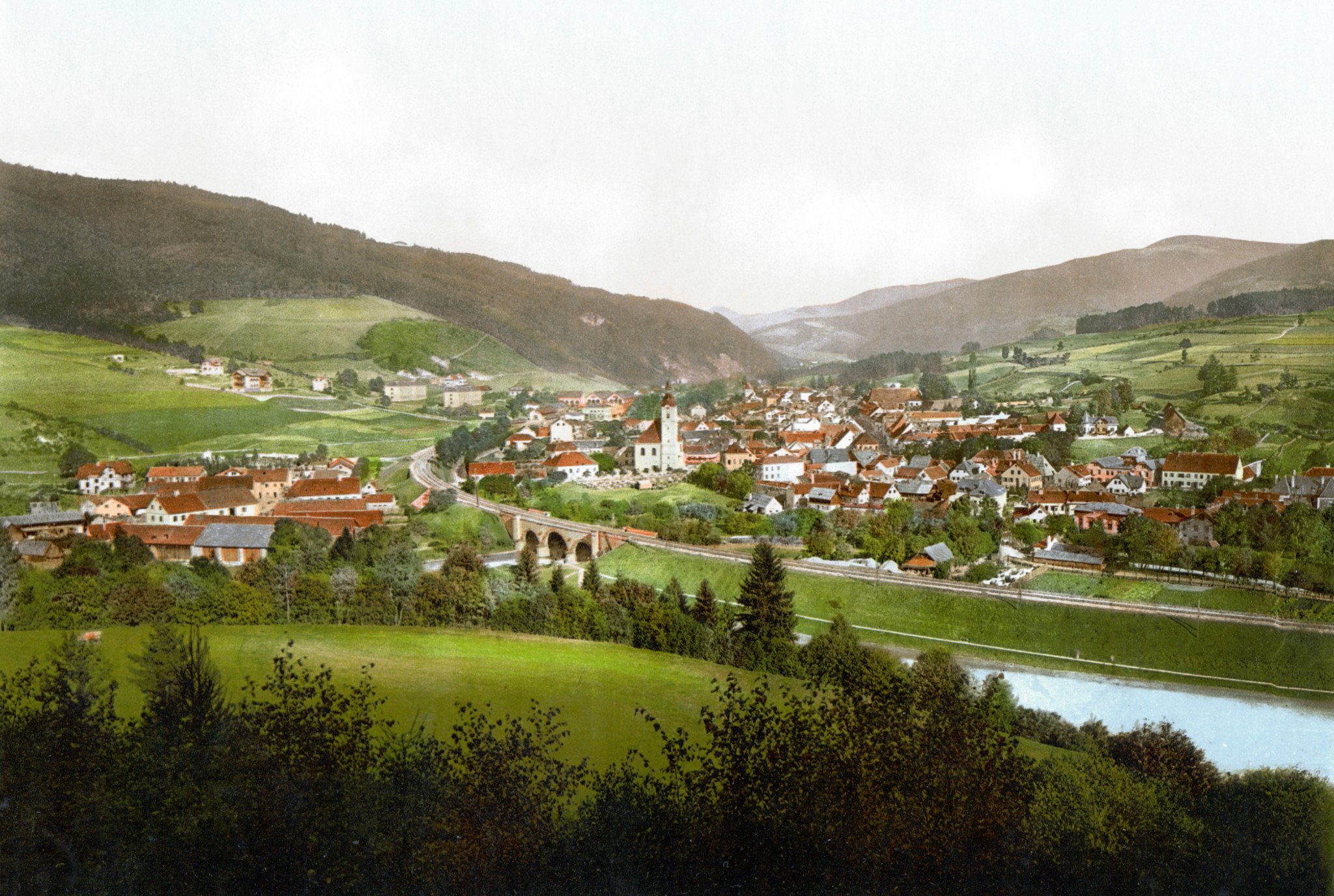 Mürzzuschlag, Postkarte ca. 1890-1900 © gemeinfrei