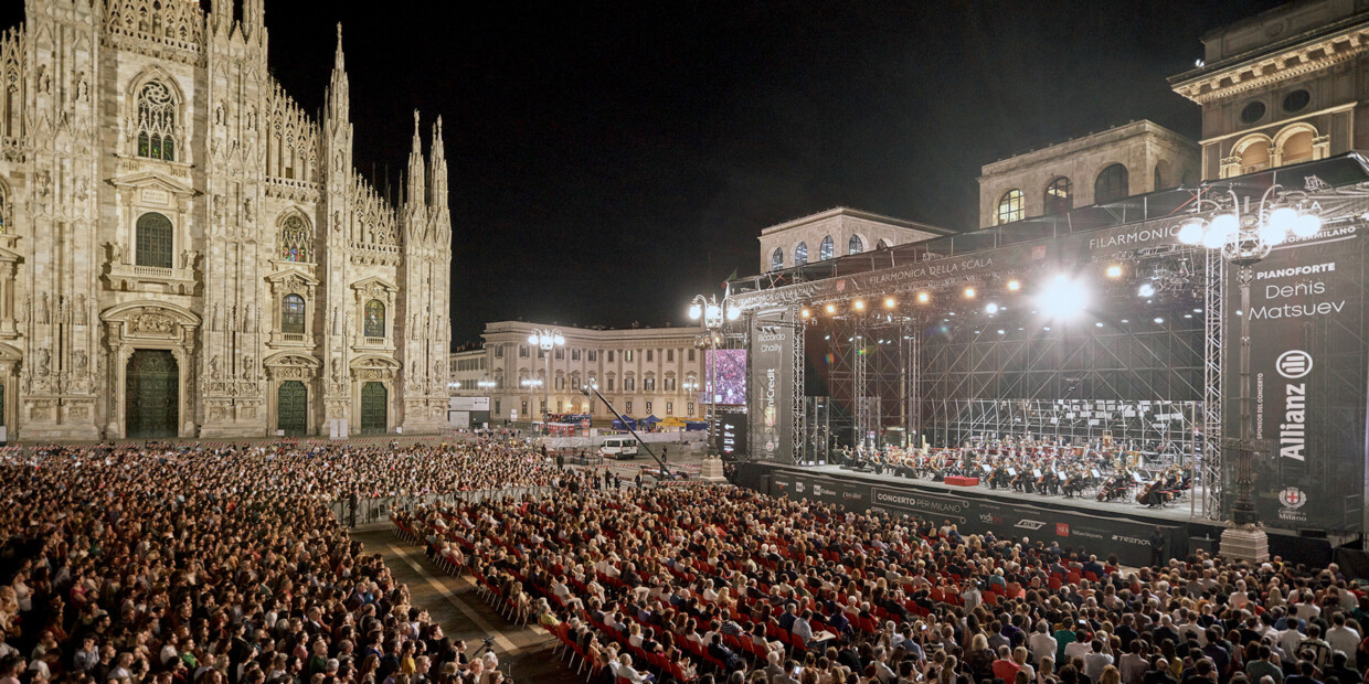 Konzert auf dem Mailaender Domplatz