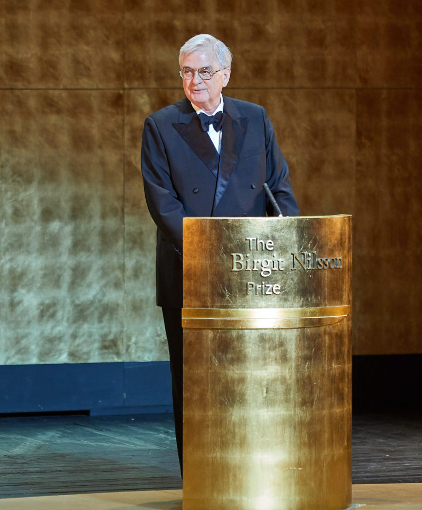 Birgit Nilsson Preis 2018: Die Laudation für Nina Stemme hielt der Präsident der Birgit Nilsson Foundation Rutbert Reisch