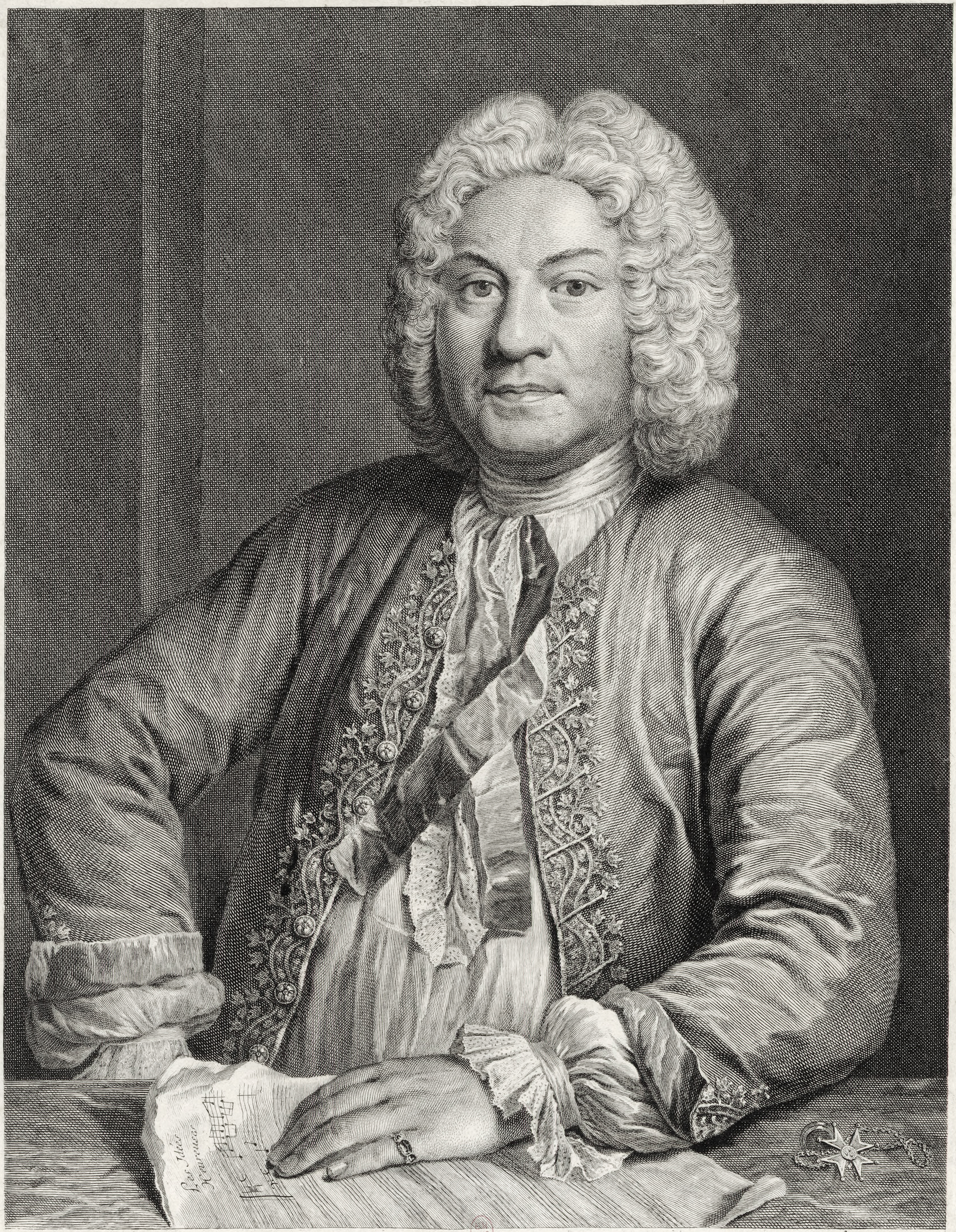 François Couperin, Stich von Jean Charles Flipart, 1735