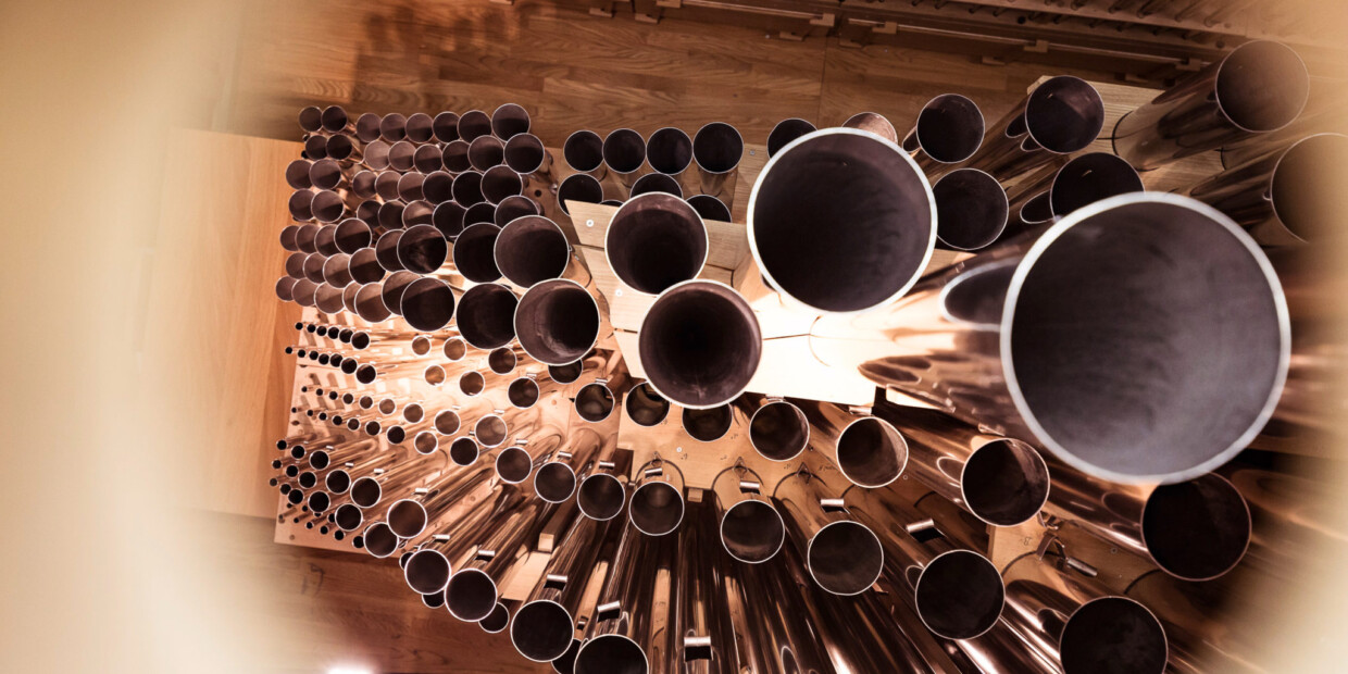 Blick in die Orgel der Elbphilharmonie