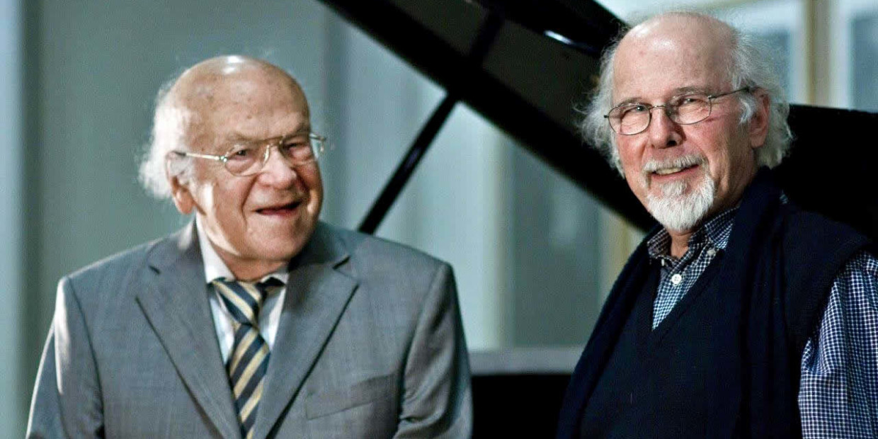 Als ehemalige Leiter haben auch sie die „musica nova“ zu dem gemacht, was sie heute ist: Karl Michael Komma (li.) und Veit Erdmann-Abele