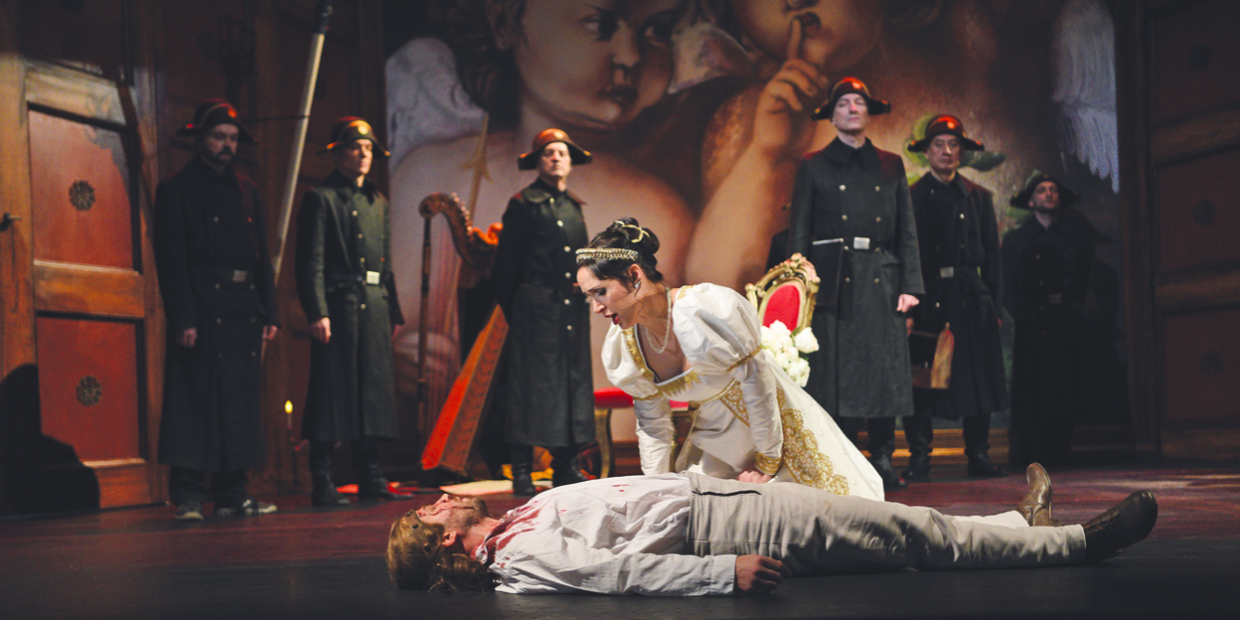 Konstantinos Klironomos (Mario Cavaradossi), Patricia Bänsch (Floria Tosca)