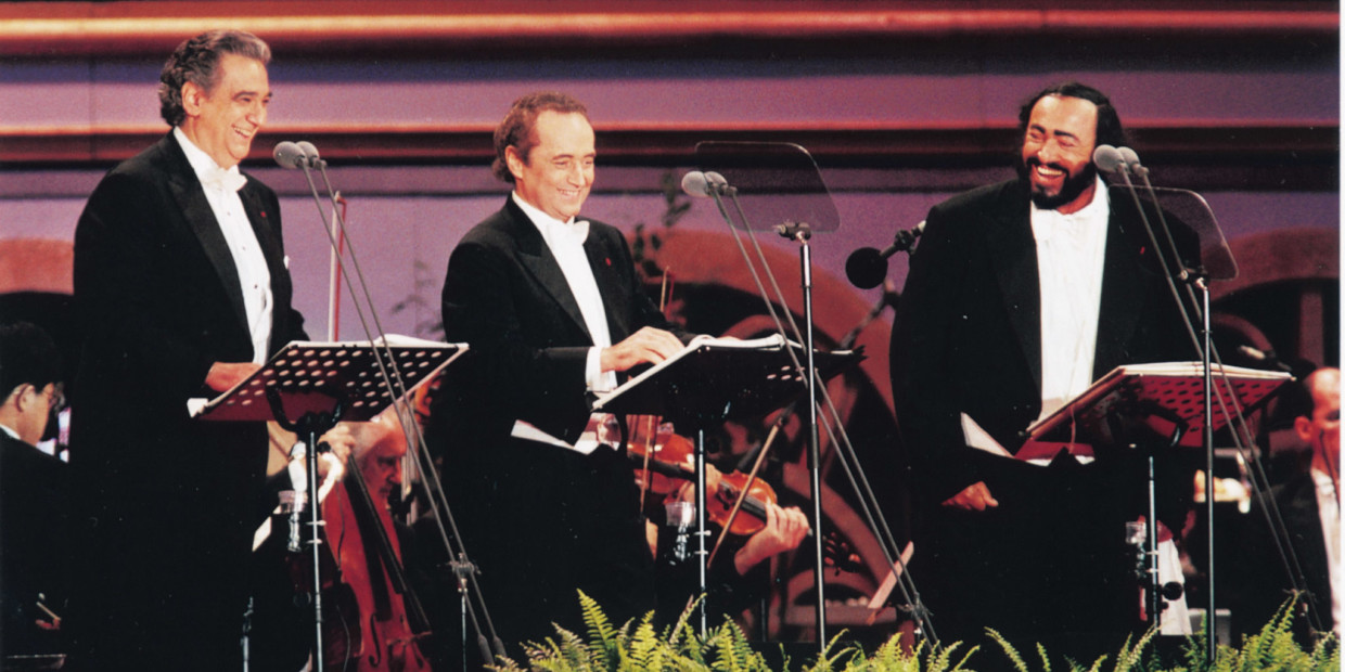 Die 3 Tenöre: Plácido Domingo, José Carreras und Luciano Pavarotti