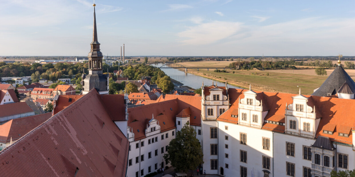 Torgau mit Blick auf die Elbe