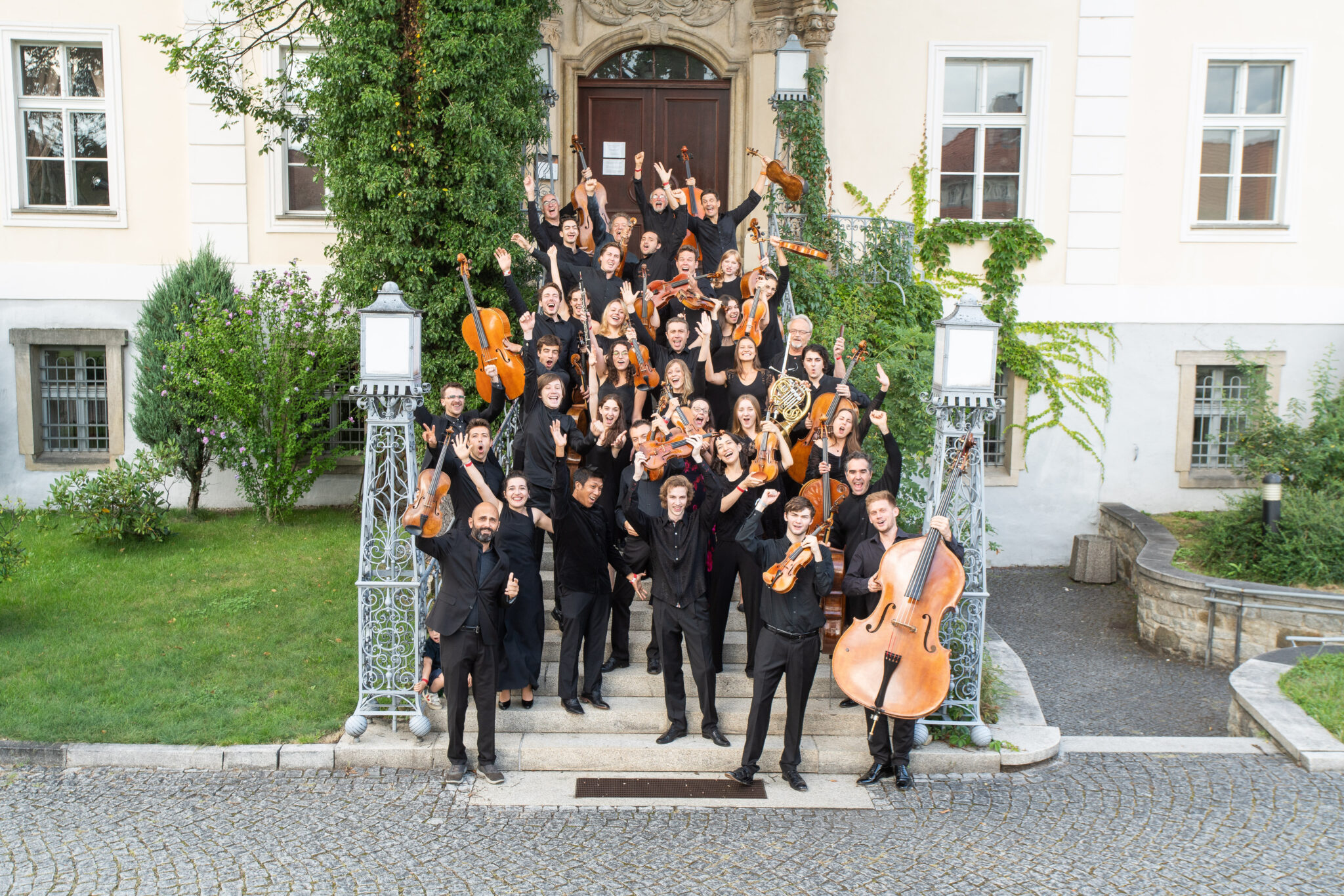Musikerinnen und Musiker von Krzyżowa-Music in Kreisau
