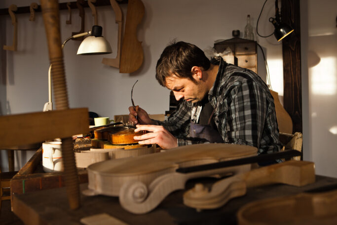 Schauwerkstatt in der Erlebniswelt Musikinstrumentenbau in Markneukirchen