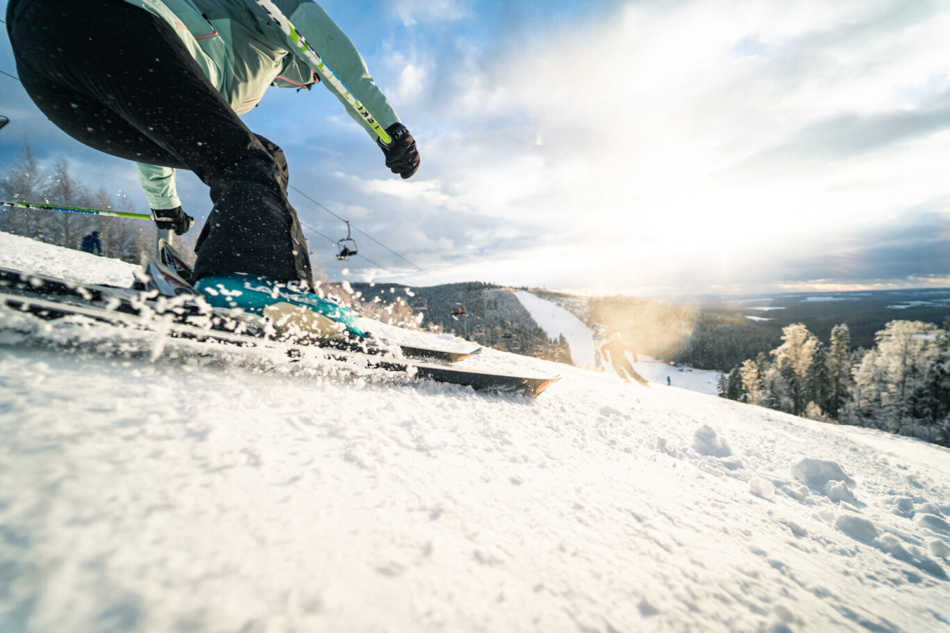 Skifahren im Wintersportzentrum Schöneck