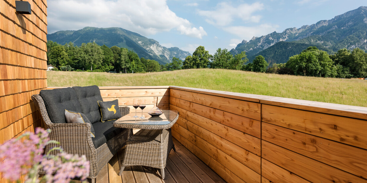 Panoramabalkon im Klosterhof Alpine Hideaway & Spa