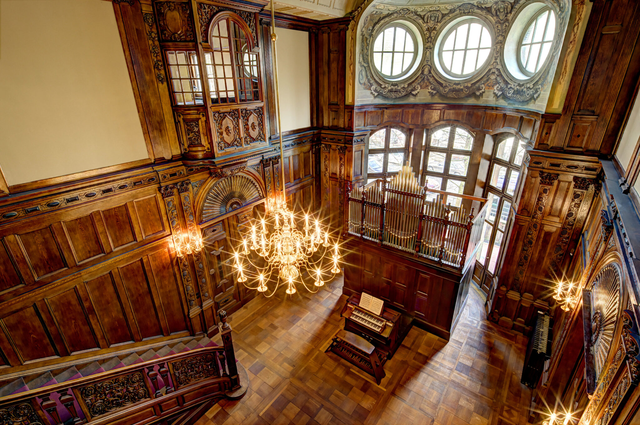 Die „große Halle“ der Villa Seligmann in Hannover, Sitz des Europäischen Zentrums für Jüdische Musik