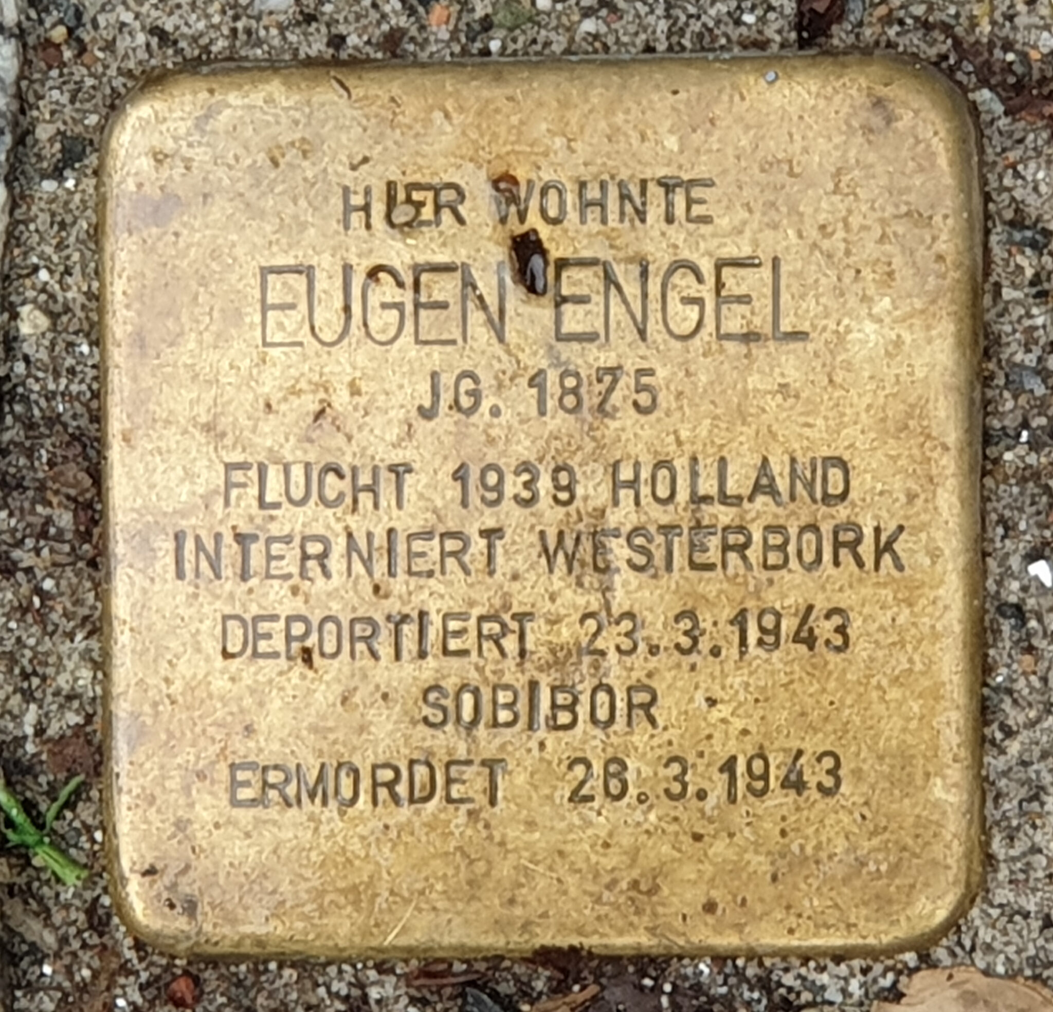 Stolperstein von Eugen Engel in der Charlottenstraße 75, Berlin