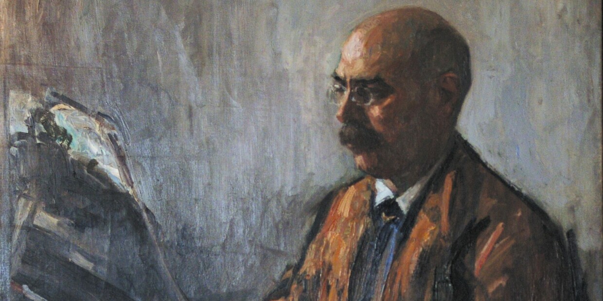 Emanuel Moór am Flügel, gemalt von seinem Bruder Henrik Moór