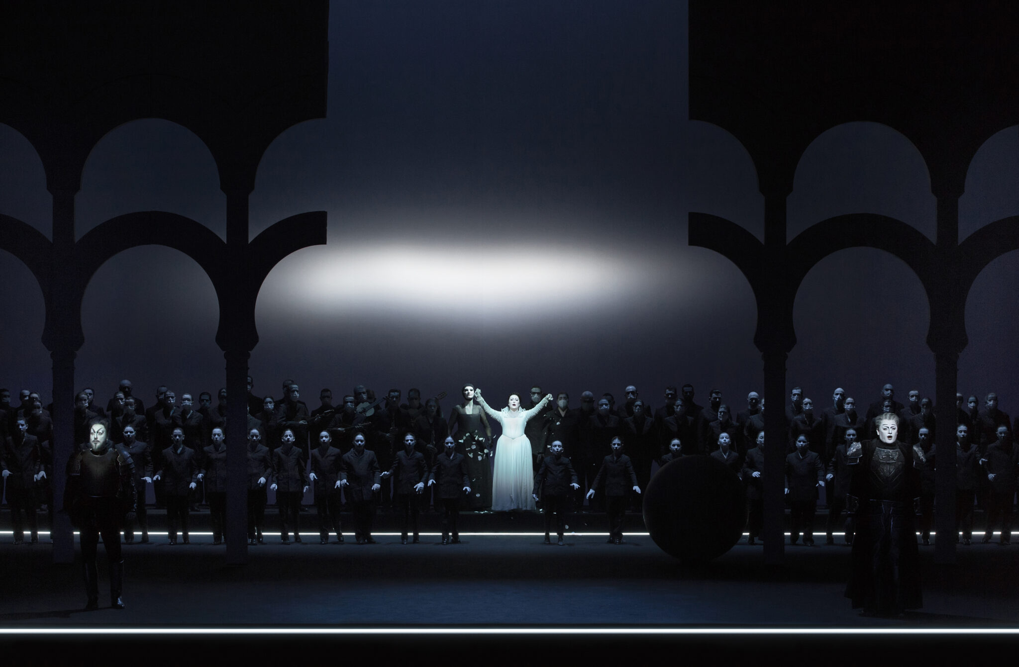 Aleksandrs Antonenko, Tassis Christoyannis und Cellia Costea in Verdis „Otello“ an der Greek National Opera