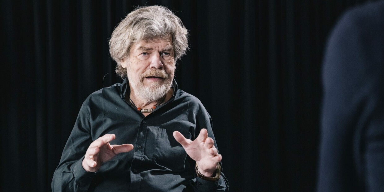 Bergsteigerlegende Reinhold Messner bei den Dreharbeiten zu „Eine Alpensinfonie“