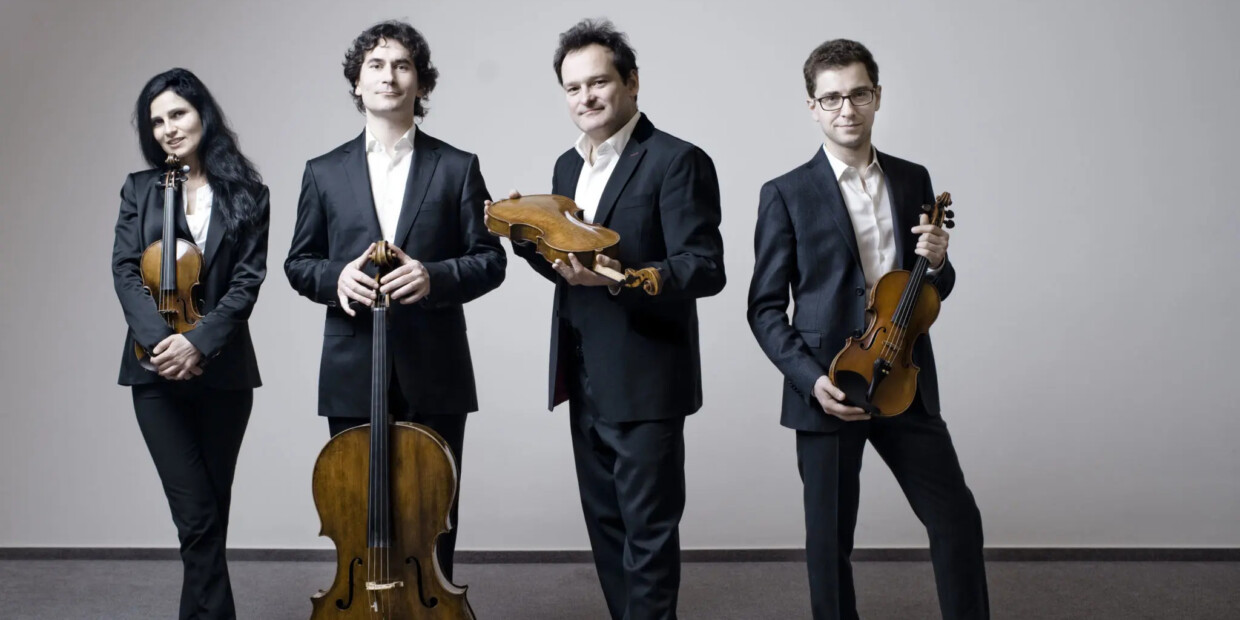 Begrüßt das Publikum zur Eröffnung im Kurhaus: das Belcea Quartet