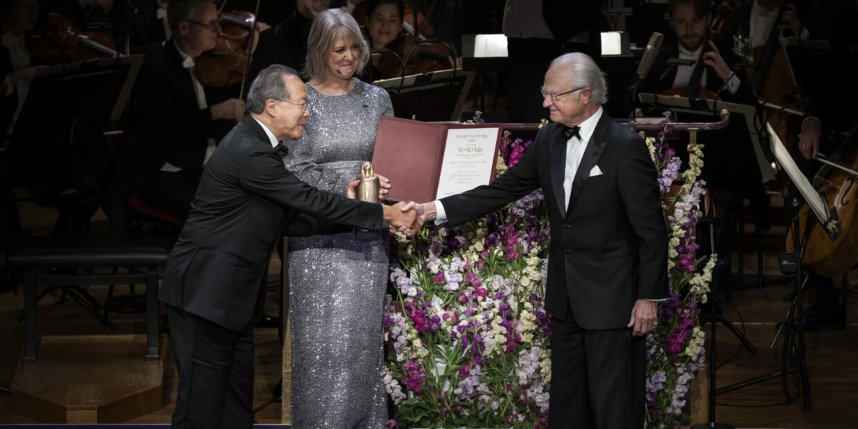 Cellist Yo-Yo Ma erhielt von Schwedens König Carl Gustaf XVI. den Birgit Nilsson Prize 2022
