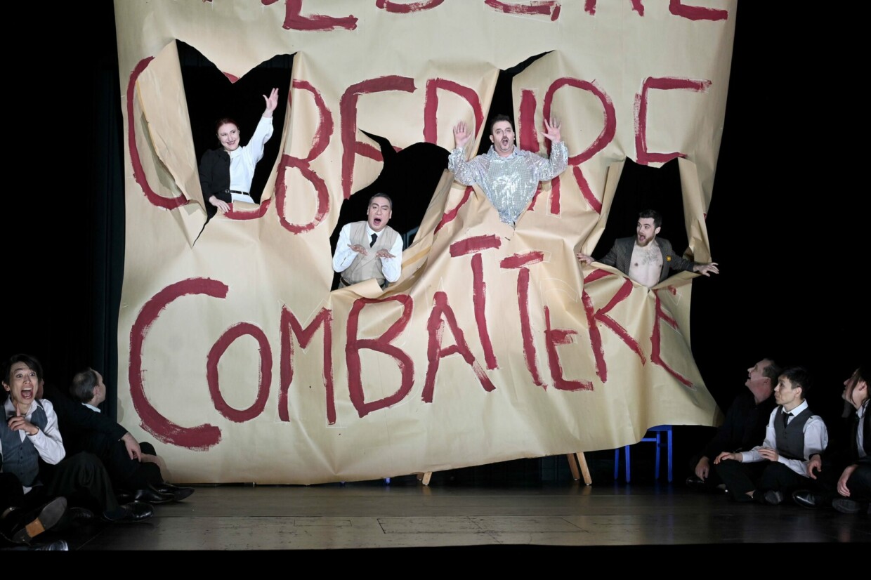 Maryna Zubko, Dae-Hee Shin, Milen Boshkov und Joshua Spink in „Pagliacci“