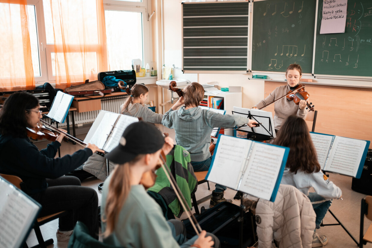 Die Kinder sind hochkonzentriert