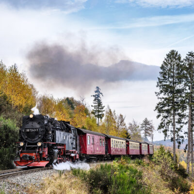 Mit Volldampf voraus: Auf den Brocken kann man auch bequem mit der Bahn hochfahren